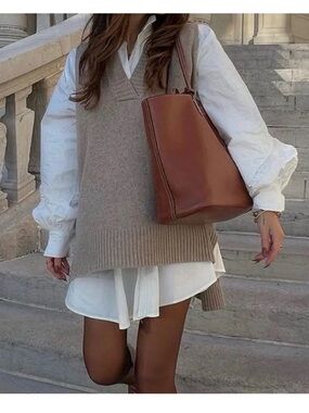 Storets Lyla Oversized Knit Vest S/M